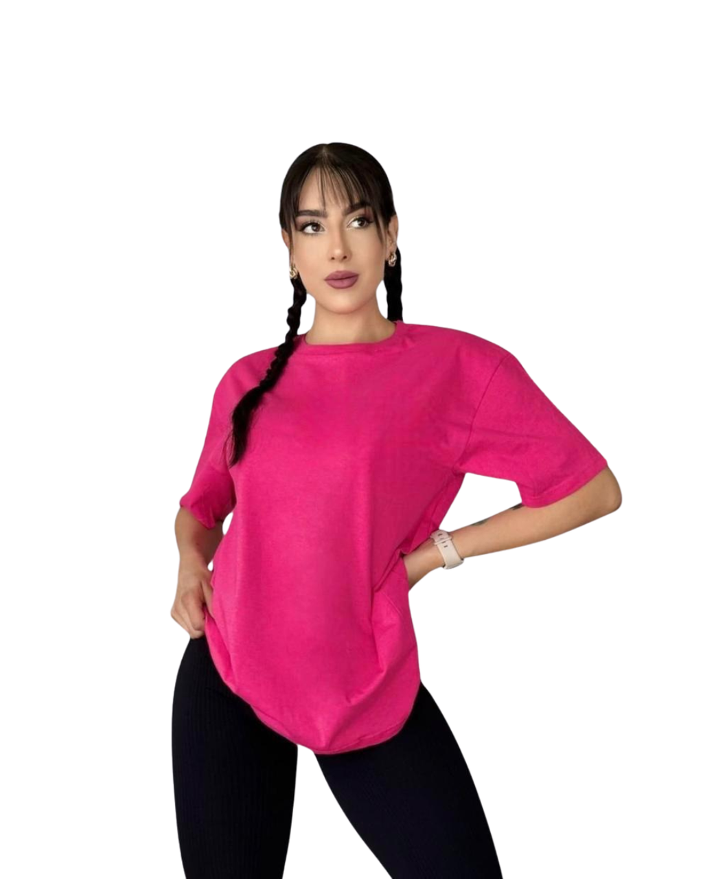 Camisa oversize rosa