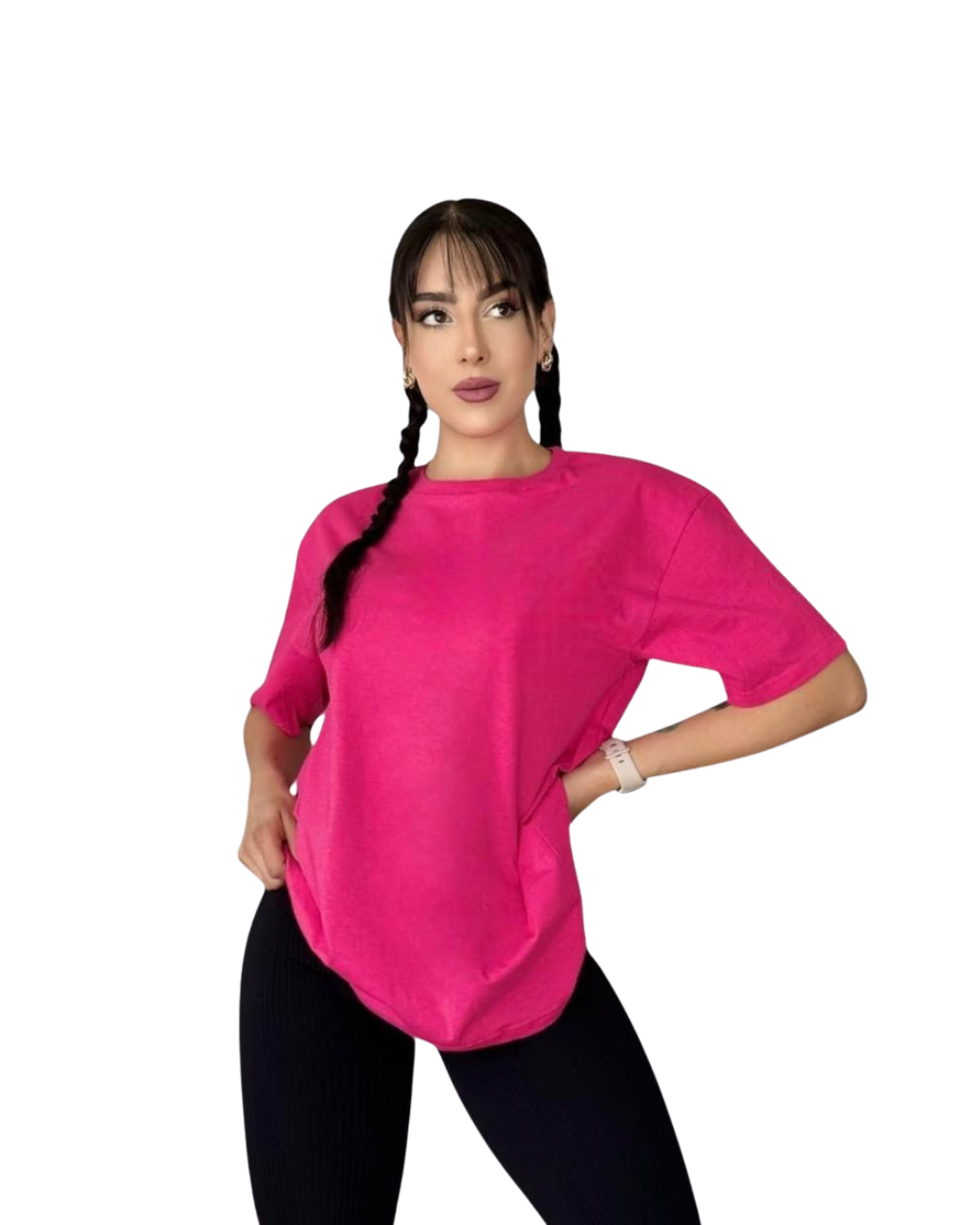 Camisa oversize rosa