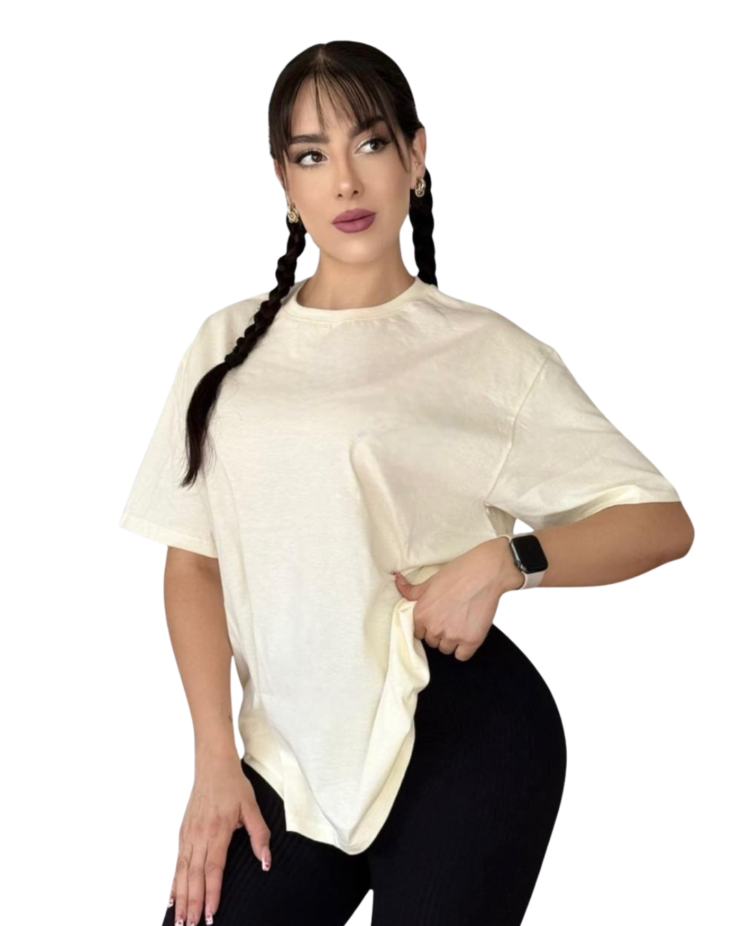 Blusa oversize mantequilla