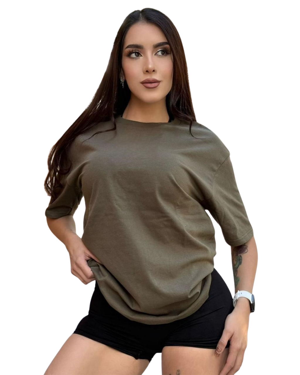 Blusa oversize olivo