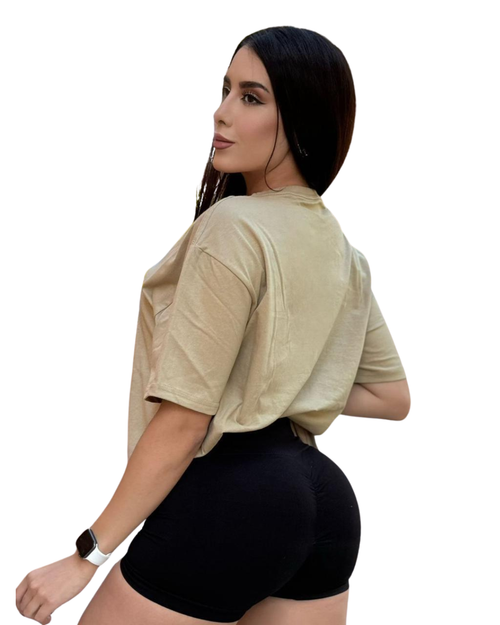 Blusa oversize beige