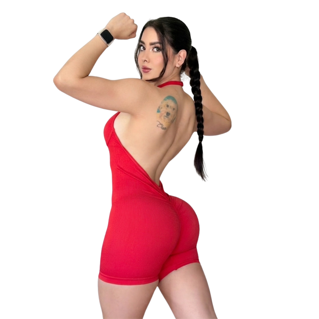 Enterizo Push Up • rojo