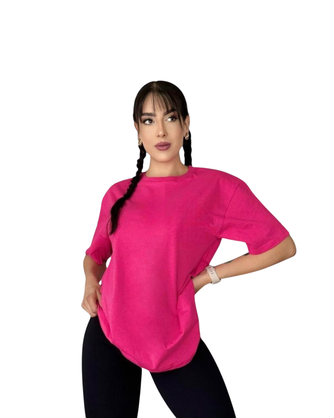 Camisa oversize rosa